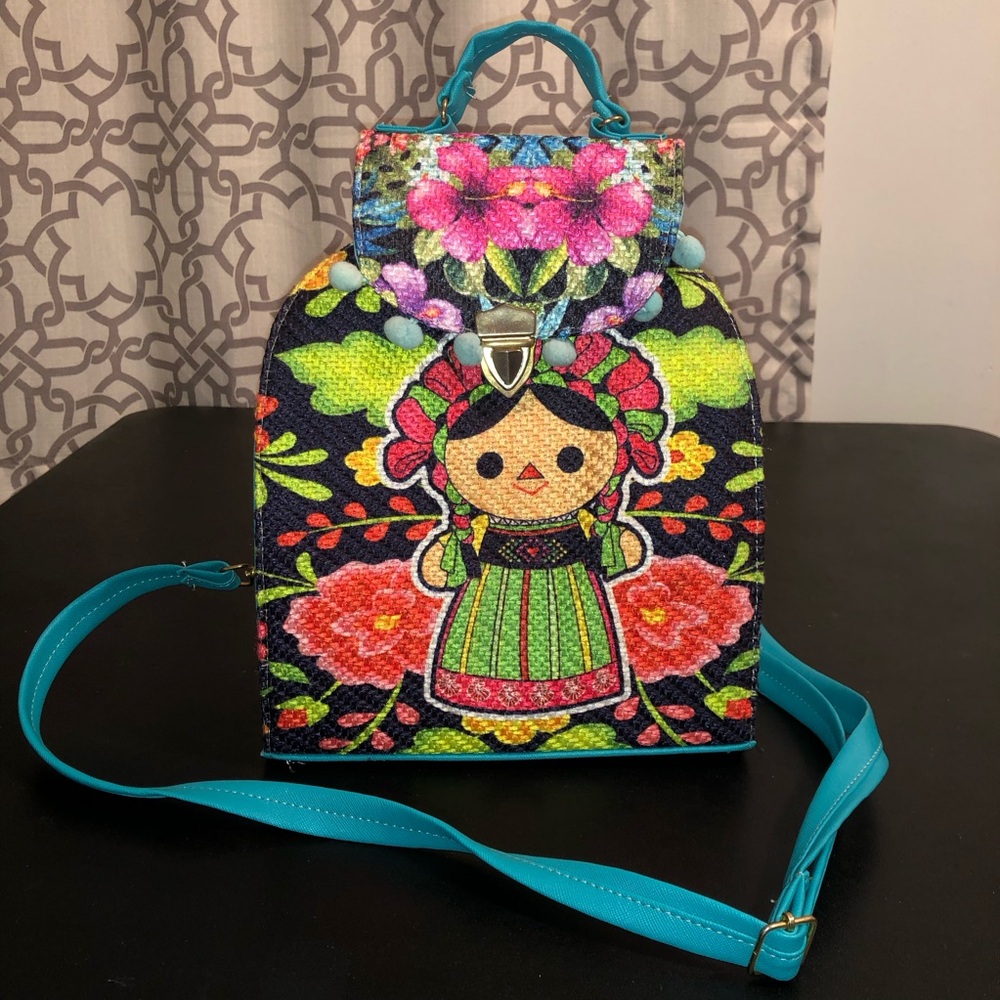 artisanal womens purse bag backpack mexican design artisanal bag